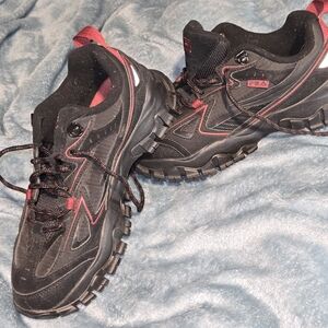 Fila Black and Red Athletic Shoes
